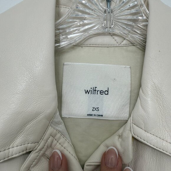 Aritzia Wilfred Ganna Jacket Shacket Oversized Vegan Leather Women's size 2XS - Picture 4 of 11
